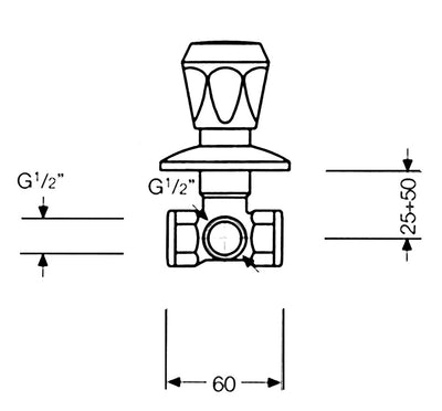 1/2 central wall faucet