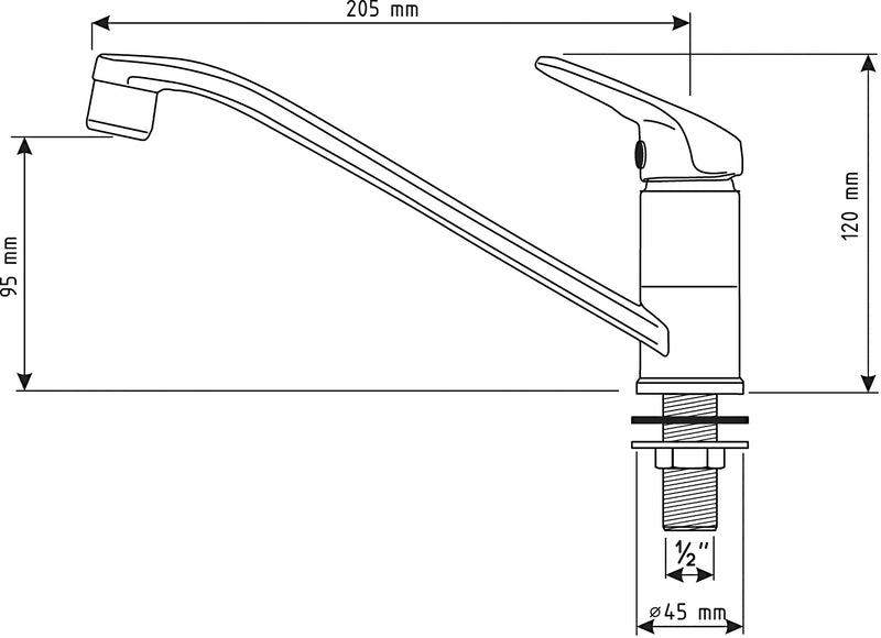 Cold Water Flower Faucet Swivel Long Handle Mixing