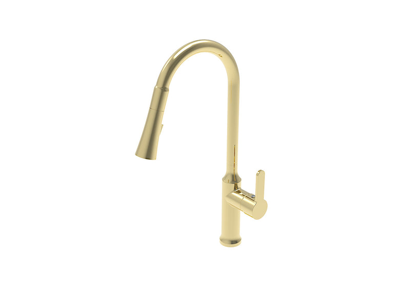 Tall pull-out flower mixer tap, Smart Gold model