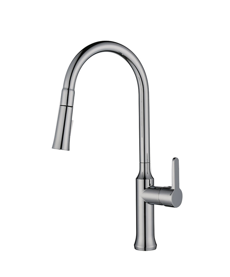 Tall pull-out flower mixer tap, Smart Satin model