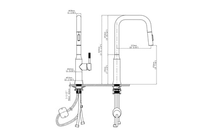 Pull-out Flower Mix Faucet for the Kitchen - May Satin Model