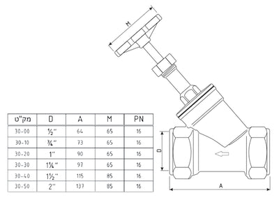 Diagonal faucet "11/2"