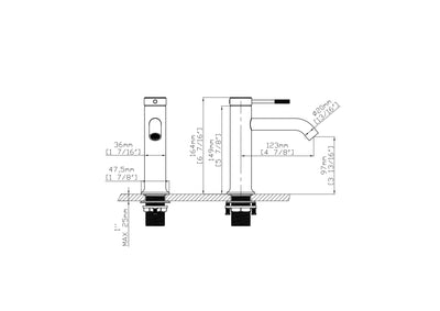 Fixed Flower Mix Faucet - Clio Matte Black Model