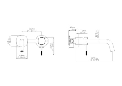Wall mixer tap - Clio model
