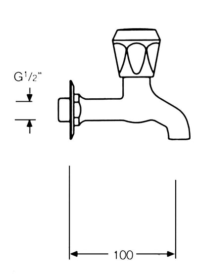 Lux short pourer faucet