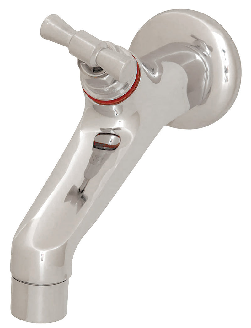 Luxurious short pourer faucet, Verde model, fixed handle, chrome