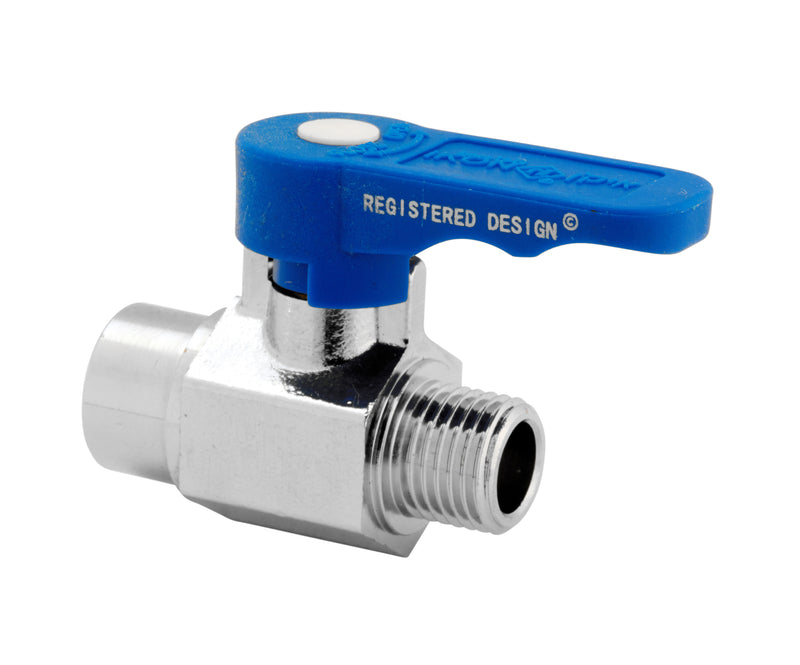 Mini ball valve - ergonomic handle "1/8" F.H.