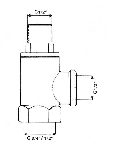 שסתום אלחוזר 1/2X1/2" לדוד שמש