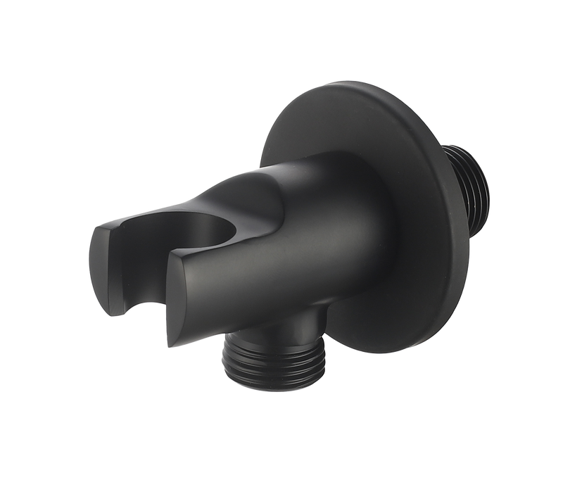 Round water point with rack - matte black