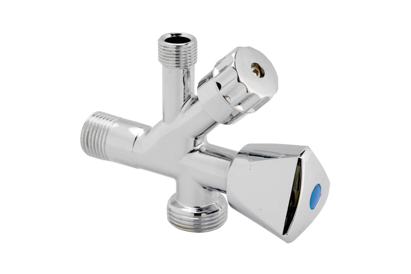 Angled faucet with dishwasher outlet 1/2X3/4X3/8" - LF