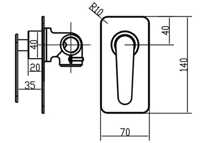 3-way under-the-flush mixer tap - Smart
