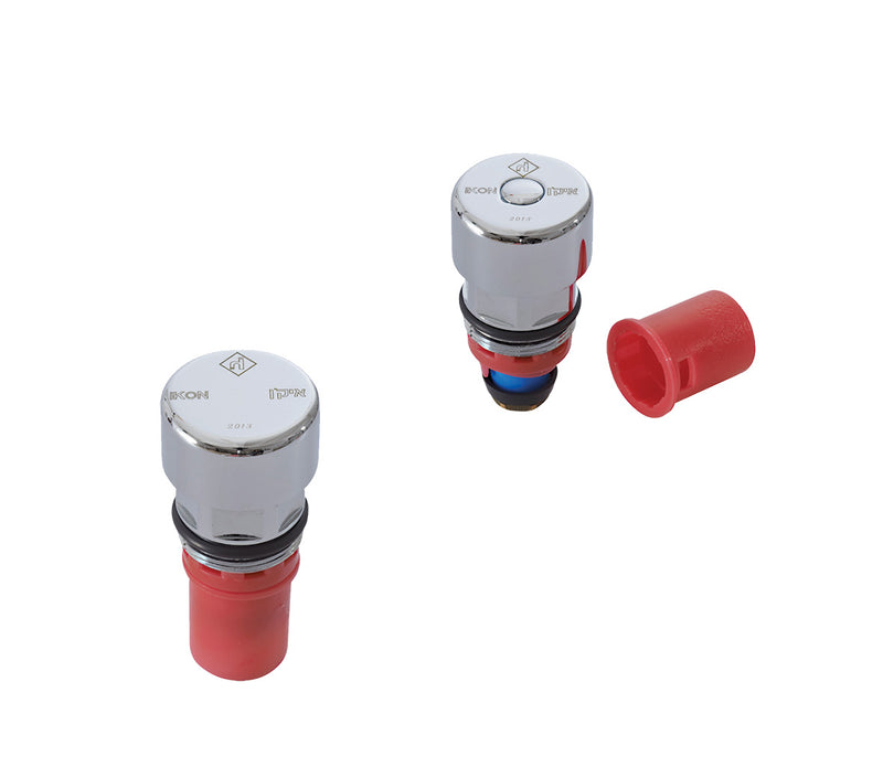 Quantitative push button mechanism with flow adjustment option