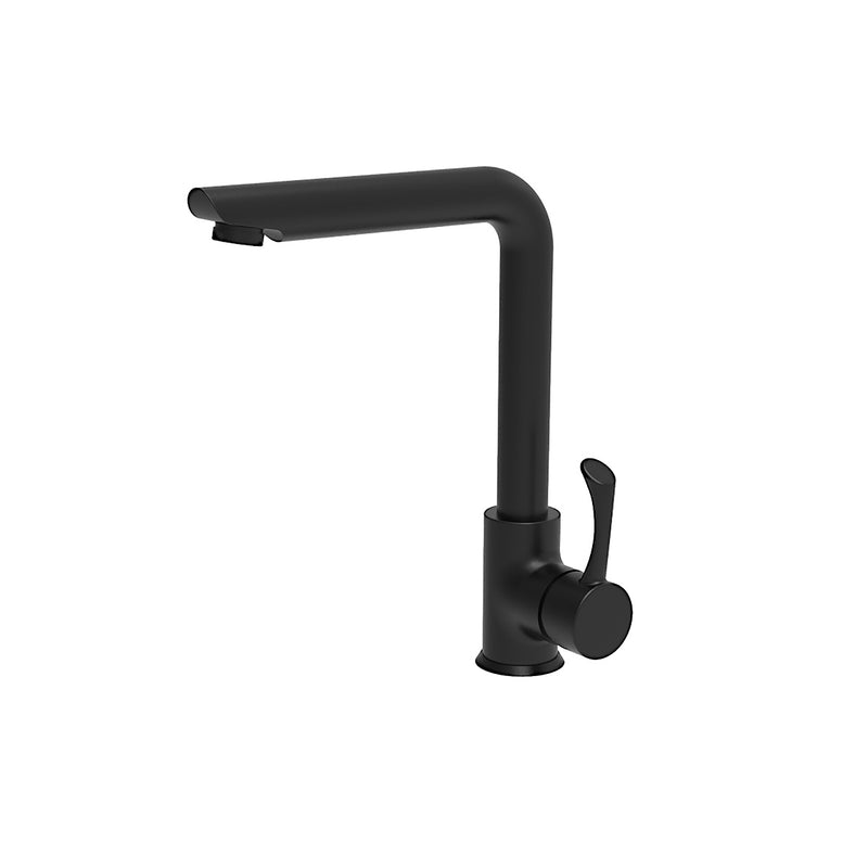 Swan Flower Mix Faucet Long Spout Black Sapphire Model